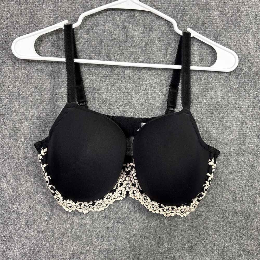 Wacoal 853191 Embrace Lace T-Shirt Bra Size 36DD Black